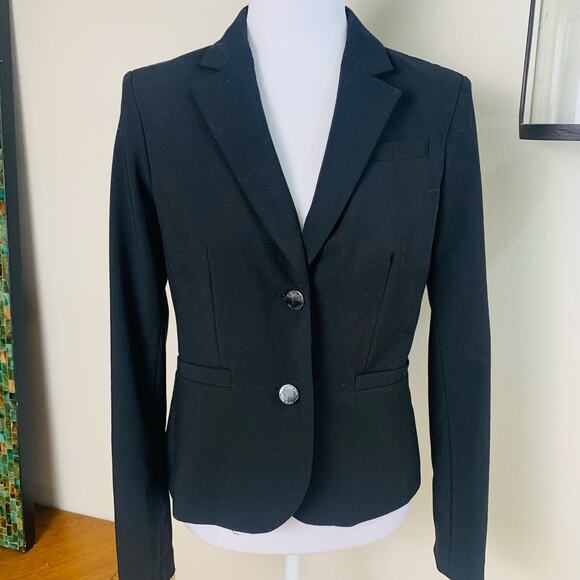Calvin Klein Siz 4 Blazer Jacket Black Career Office Minimalist Capsule Wardrobe - Picture 4 of 13